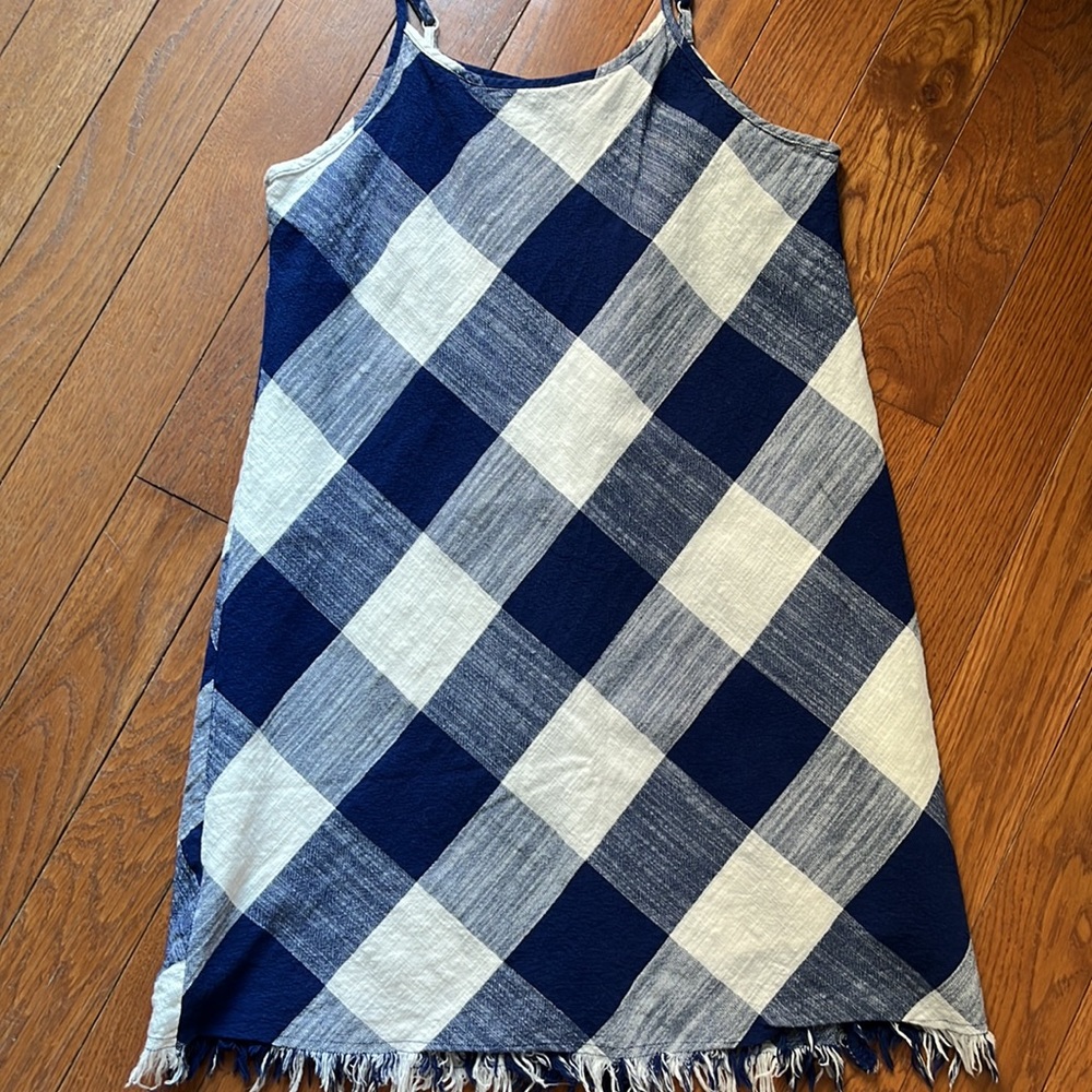 Nwot Natural Reflections Checkered Shift Dress Me… - image 2